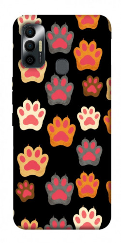 Чехол itsPrint Colorful Paws для TECNO Spark 7