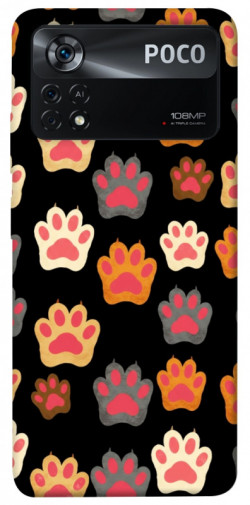 Чехол itsPrint Colorful Paws для Xiaomi Poco X4 Pro 5G