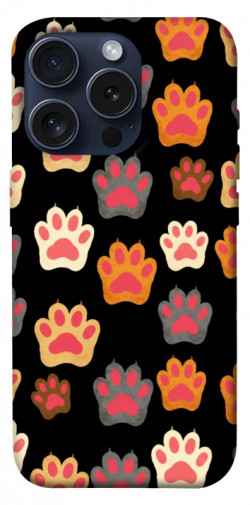Чехол itsPrint Colorful Paws для Apple iPhone 15 Pro (6.1")