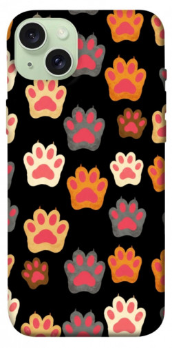 Чехол itsPrint Colorful Paws для Apple iPhone 15 Plus (6.7")