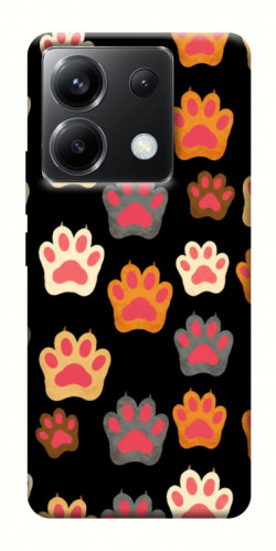 Чехол itsPrint Colorful Paws для Xiaomi Poco X6