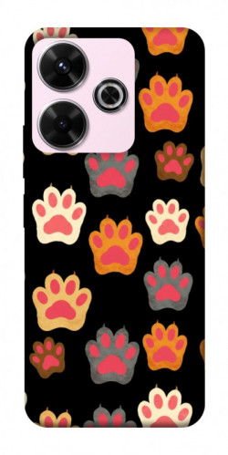 Чехол itsPrint Colorful Paws для Xiaomi Redmi 13 4G / Poco M6 4G