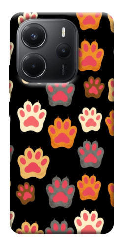 Чехол itsPrint Colorful Paws для Xiaomi Redmi Note 14 4G (Int. version)