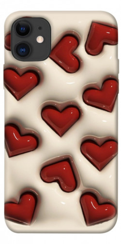 Чехол itsPrint Выпуклые сердца для Apple iPhone 11 (6.1")