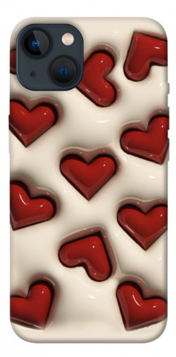 Чехол itsPrint Выпуклые сердца для Apple iPhone 13 (6.1")