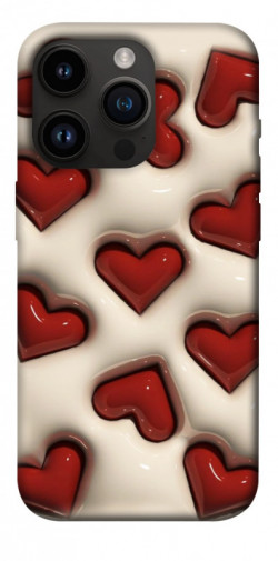 Чехол itsPrint Выпуклые сердца для Apple iPhone 14 Pro (6.1")