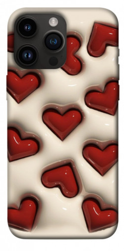 Чехол itsPrint Выпуклые сердца для Apple iPhone 14 Pro Max (6.7")