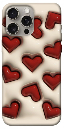 Чехол itsPrint Выпуклые сердца для Apple iPhone 15 Pro Max (6.7")