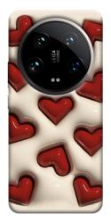 Чехол itsPrint Выпуклые сердца для Xiaomi 14 Ultra