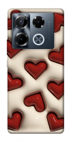 Чехол itsPrint Выпуклые сердца для Infinix Note 40 Pro 4G