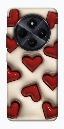 Чехол itsPrint Выпуклые сердца для Xiaomi Redmi 14C / Poco C75