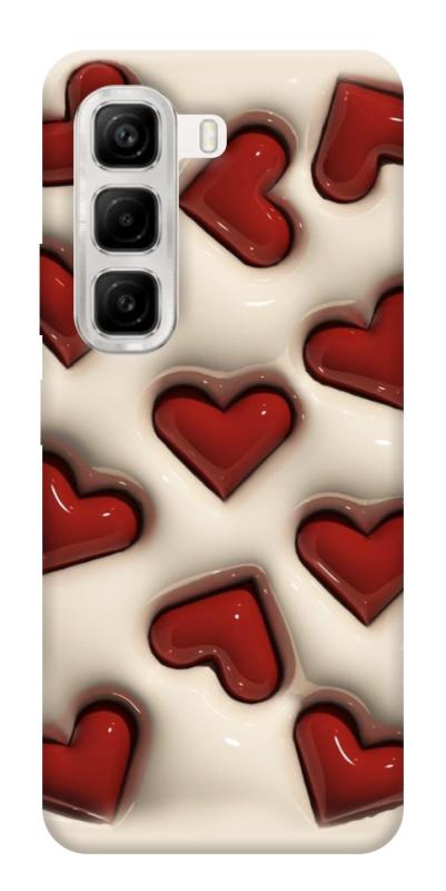 Чехол itsPrint Выпуклые сердца для Infinix Hot 50 4G, паттерн, купить оптом с доставкой