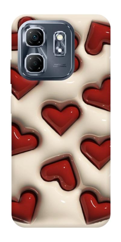 Чохол itsPrint Випуклі серця для Infinix Smart 9 4G / Hot 50i, паттерн, купити оптом з доставкою