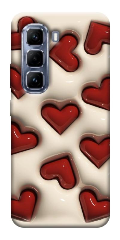 Чехол itsPrint Выпуклые сердца для Infinix Hot 50 Pro, паттерн, купить оптом с доставкой