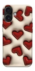 Чехол itsPrint Выпуклые сердца для Apple iPhone 17 (6.3")