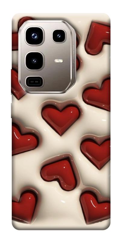 Чехол itsPrint Выпуклые сердца для Infinix Note 50 Pro 4G, паттерн, купить оптом с доставкой
