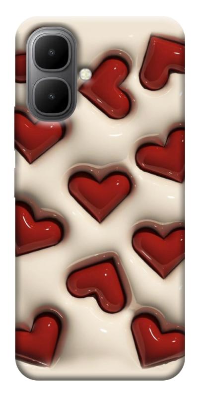 Чехол itsPrint Выпуклые сердца для Infinix Smart 10, паттерн, купить оптом с доставкой