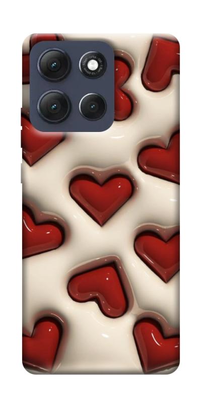 Чехол itsPrint Выпуклые сердца для Motorola Moto G86 Power, паттерн, купить оптом с доставкой