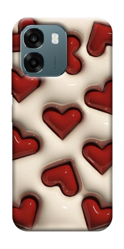 Чехол itsPrint Выпуклые сердца для Oppo A6, паттерн, купить оптом с доставкой