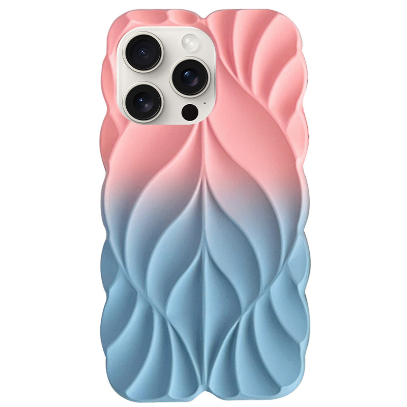 Силиконовый чехол Leaf Case для Apple iPhone 14 Pro Max (6.7) | 3D-текстура листьев на картинке №1