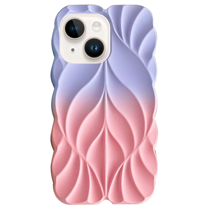 TPU чехол Leaf для Apple iPhone 15 (6.1"), Lilac / Pink, TPU, купить оптом с доставкой