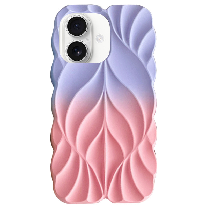 Силиконовый чехол Leaf Case для Apple iPhone 16 (6.1) | 3D-текстура листьев на картинке №1