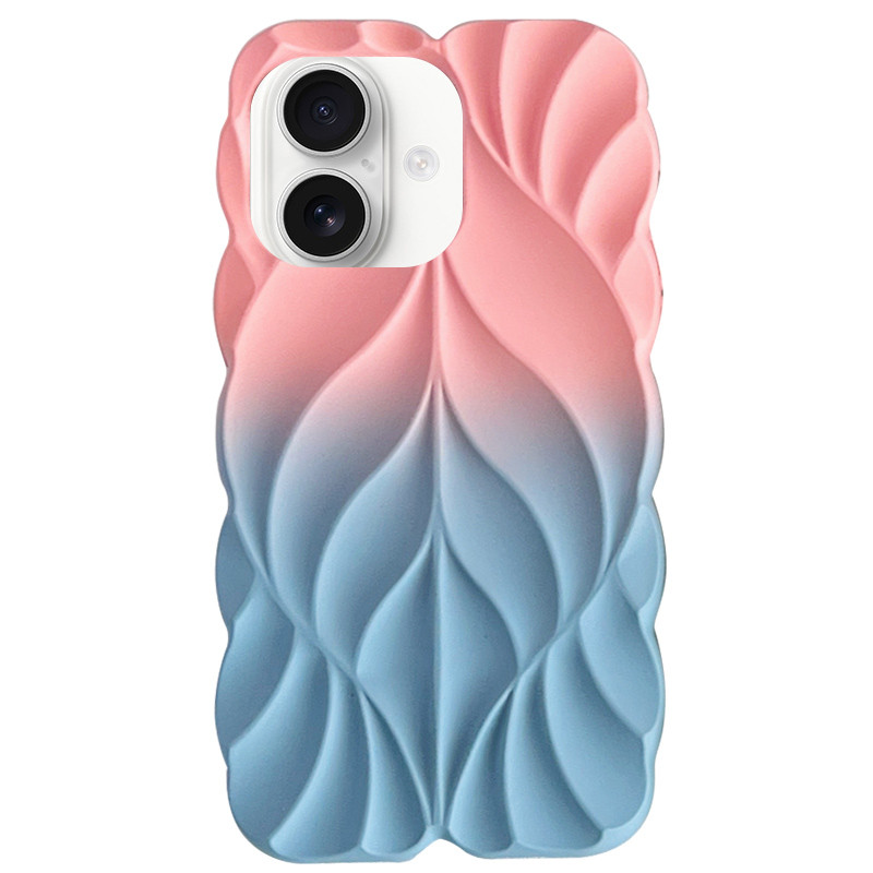Силиконовый чехол Leaf Case для Apple iPhone 16 (6.1) | 3D-текстура листьев на картинке №1