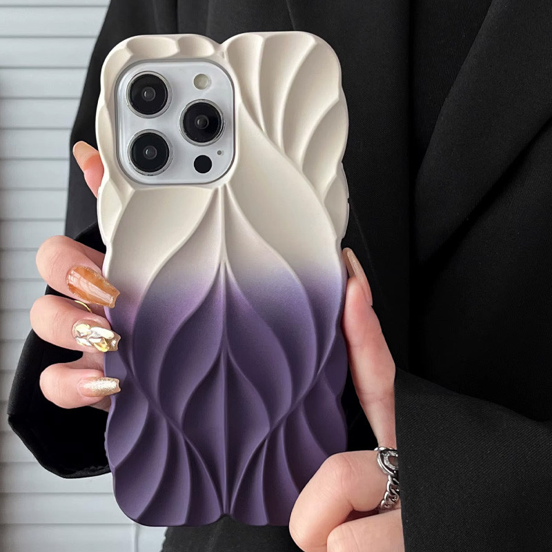 Силіконовий чохол Leaf Case для Apple iPhone 16 Pro Max (6.9) | 3D-текстура листя на малюнкі №2