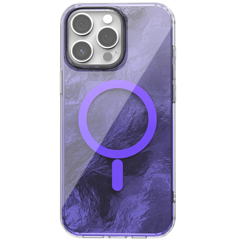 Чехол TPU Shiny Mountain Magnetic Fit для Apple iPhone 12 Pro / 12 (6.1"), Purple, TPU, купить оптом с доставкой