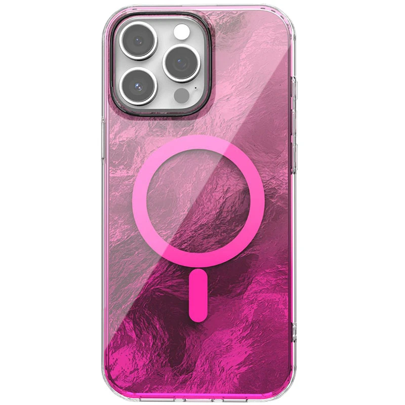 Чехол TPU Shiny Mountain Magnetic Fit для Apple iPhone 12 Pro Max (6.7"), Pink, TPU, купить оптом с доставкой
