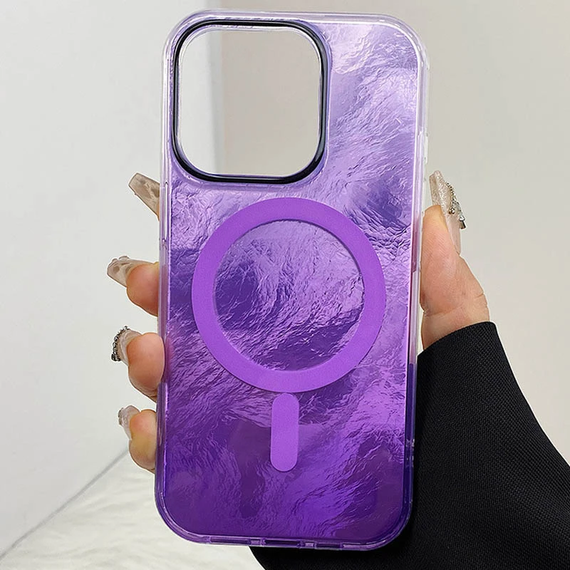 Чехол TPU Shiny Mountain Magnetic Fit для Apple iPhone 14 Pro Max (6.7"), Purple 1, TPU, купить оптом с доставкой