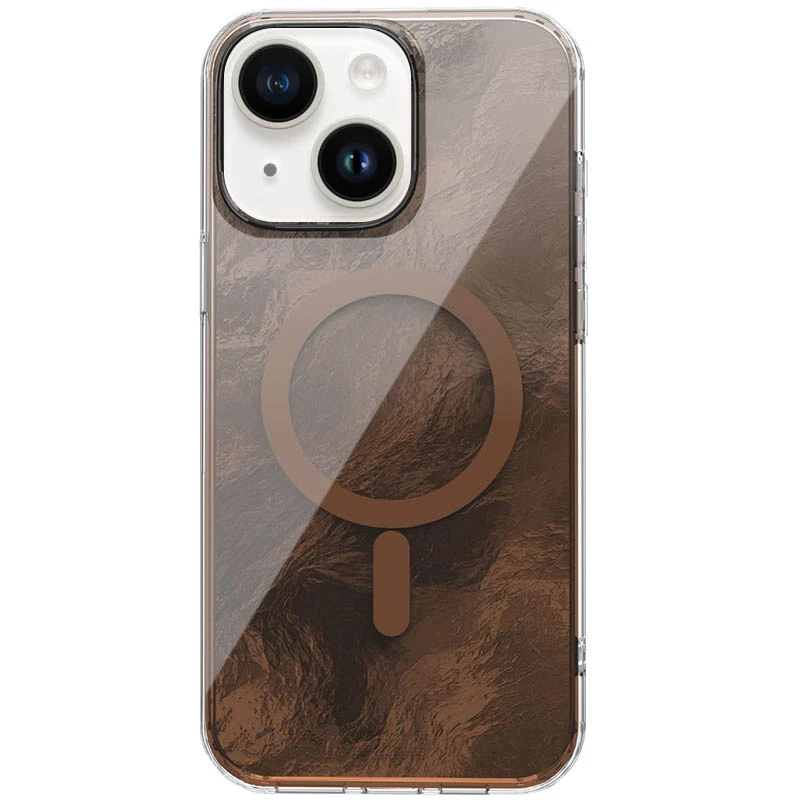 Чехол TPU Shiny Mountain Magnetic Fit для Apple iPhone 14 / 13 (6.1"), Chocolate, TPU, купить оптом с доставкой