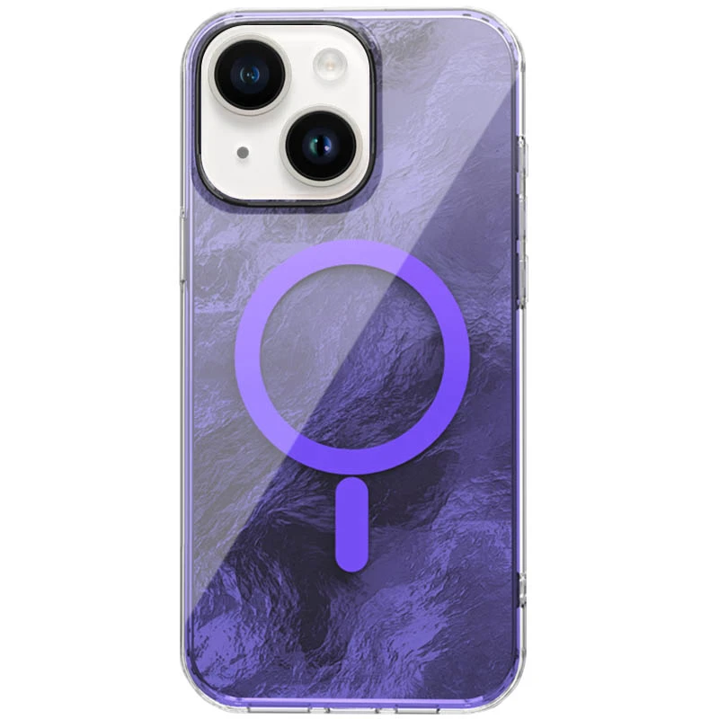 Чехол TPU Shiny Mountain Magnetic Fit для Apple iPhone 15 (6.1"), Purple, TPU, купить оптом с доставкой