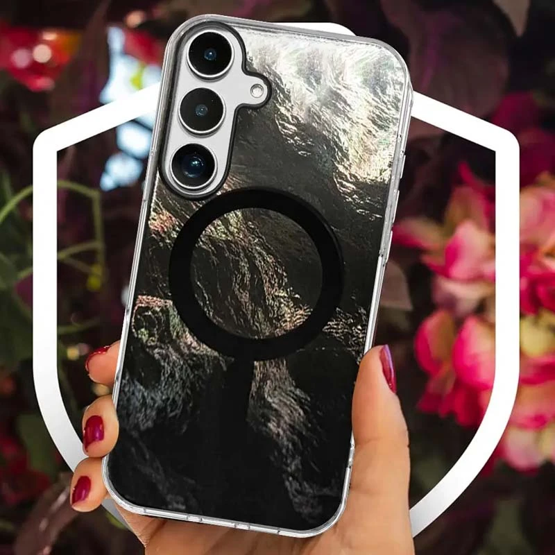 Чехол TPU Shiny Mountain Magnetic Fit для Samsung Galaxy S23 FE, Black 2, TPU, купить оптом с доставкой