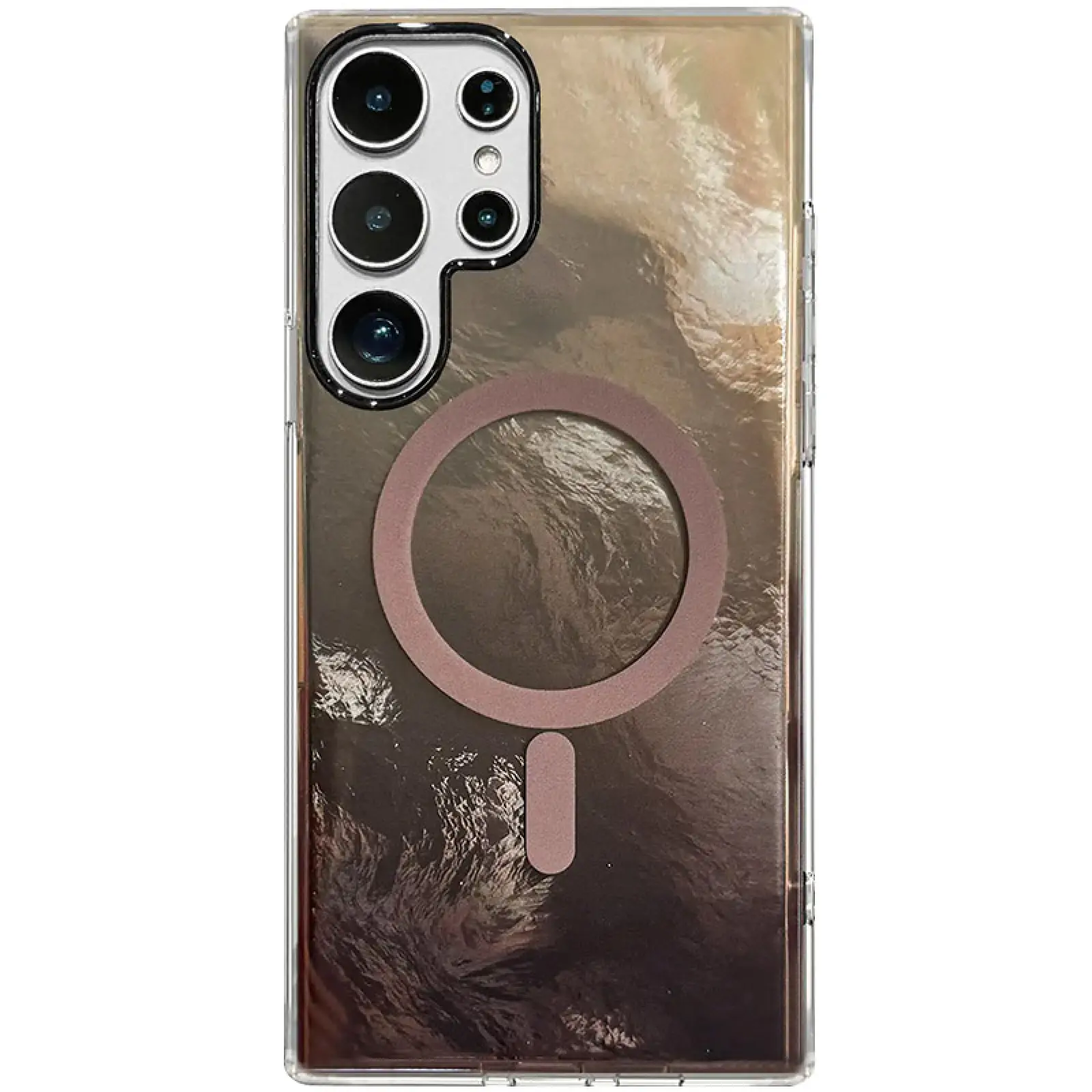 Чехол TPU Shiny Mountain (MagFit) для Samsung Galaxy S24 Ultra, Chocolate, TPU, купить оптом с доставкой