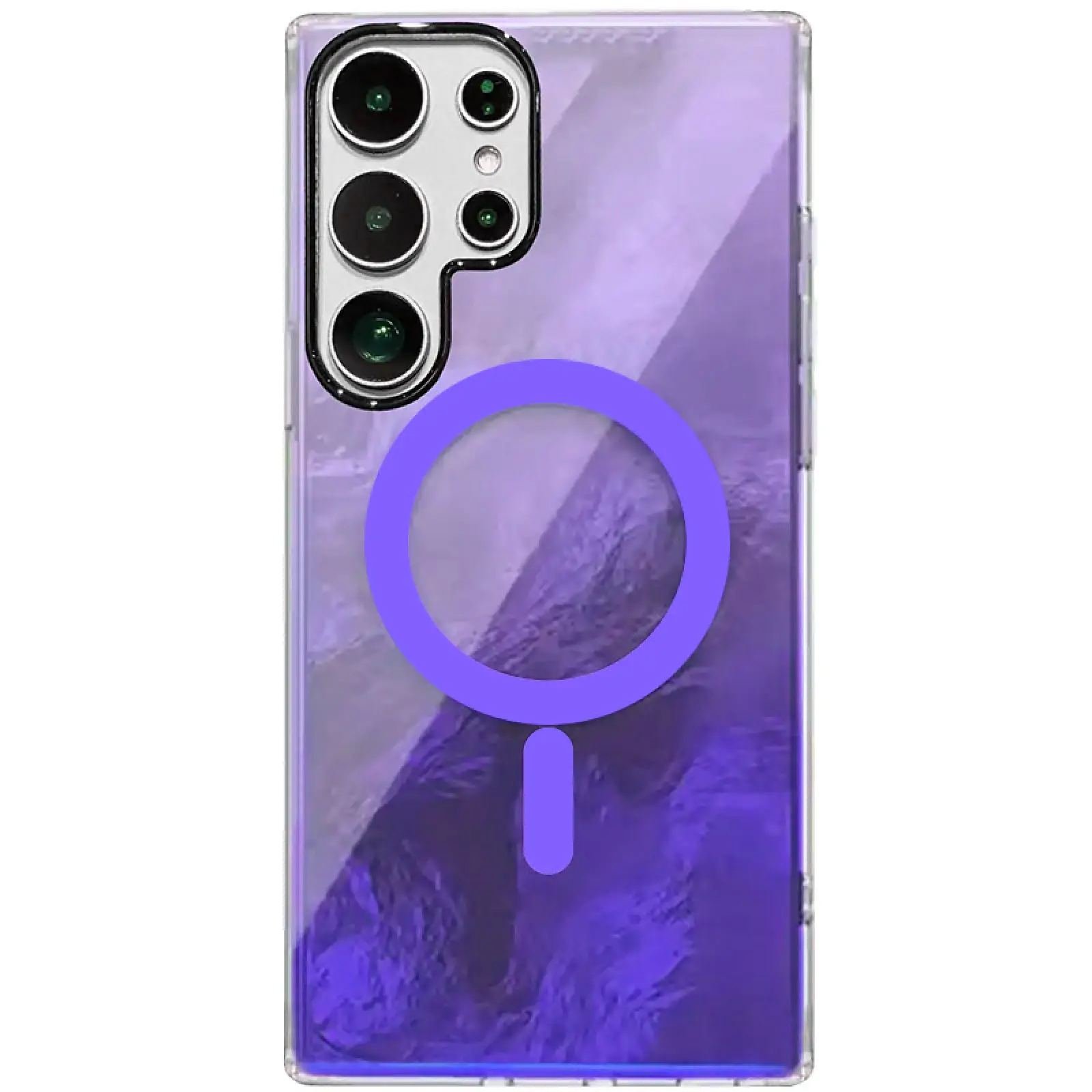 Чехол TPU Shiny Mountain (MagFit) для Samsung Galaxy S24 Ultra, Purple, TPU, купить оптом с доставкой