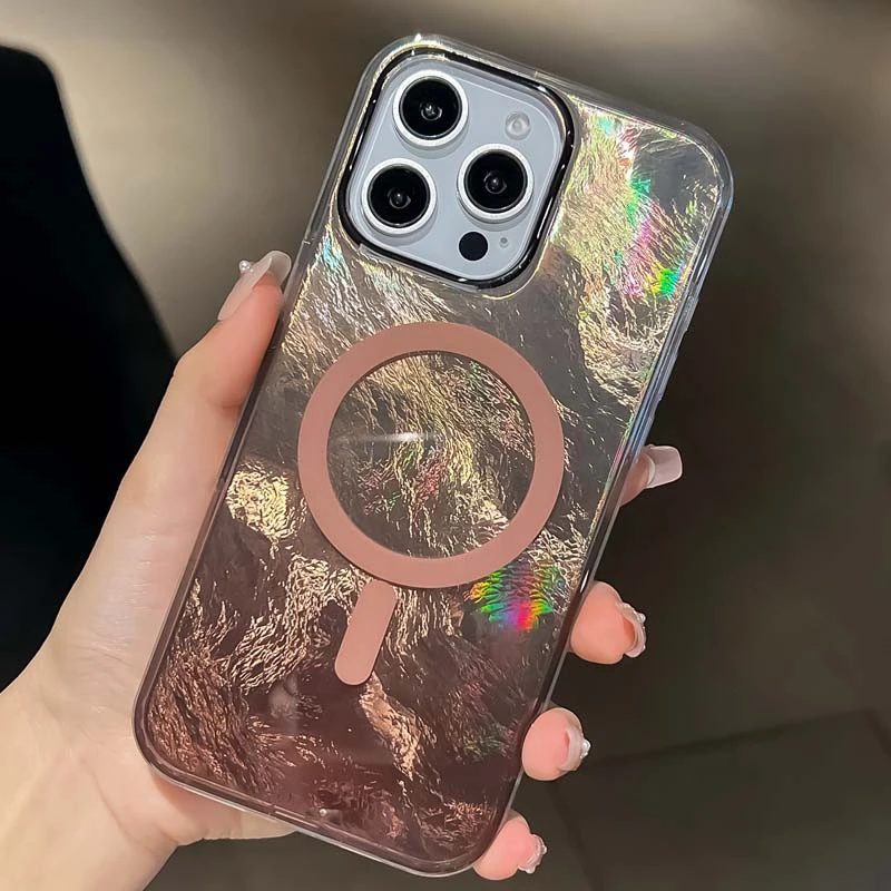 Чехол TPU Shiny Mountain Magnetic Fit для Apple iPhone 16 Pro (6.3"), Chocolate 1, TPU, купить оптом с доставкой