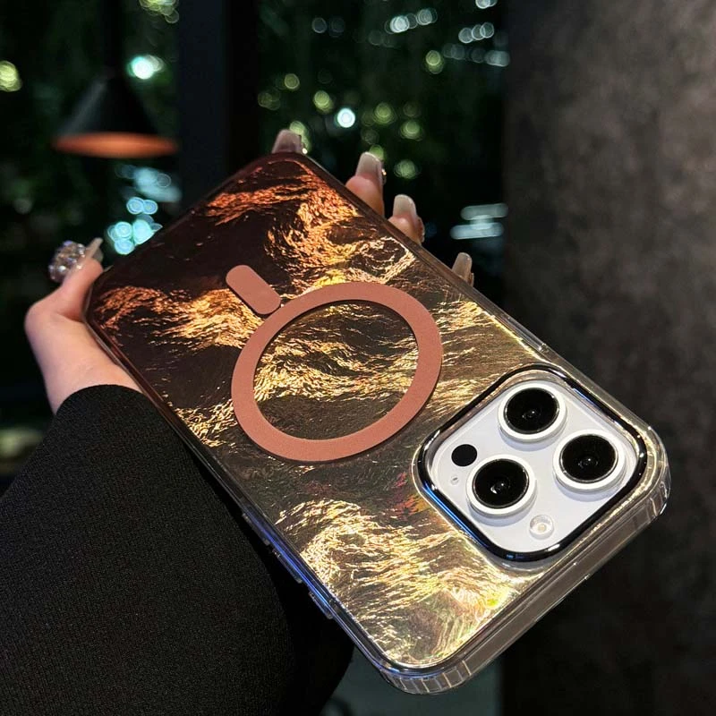 Чехол TPU Shiny Mountain Magnetic Fit для Apple iPhone 16 Pro (6.3"), Chocolate 2, TPU, купить оптом с доставкой