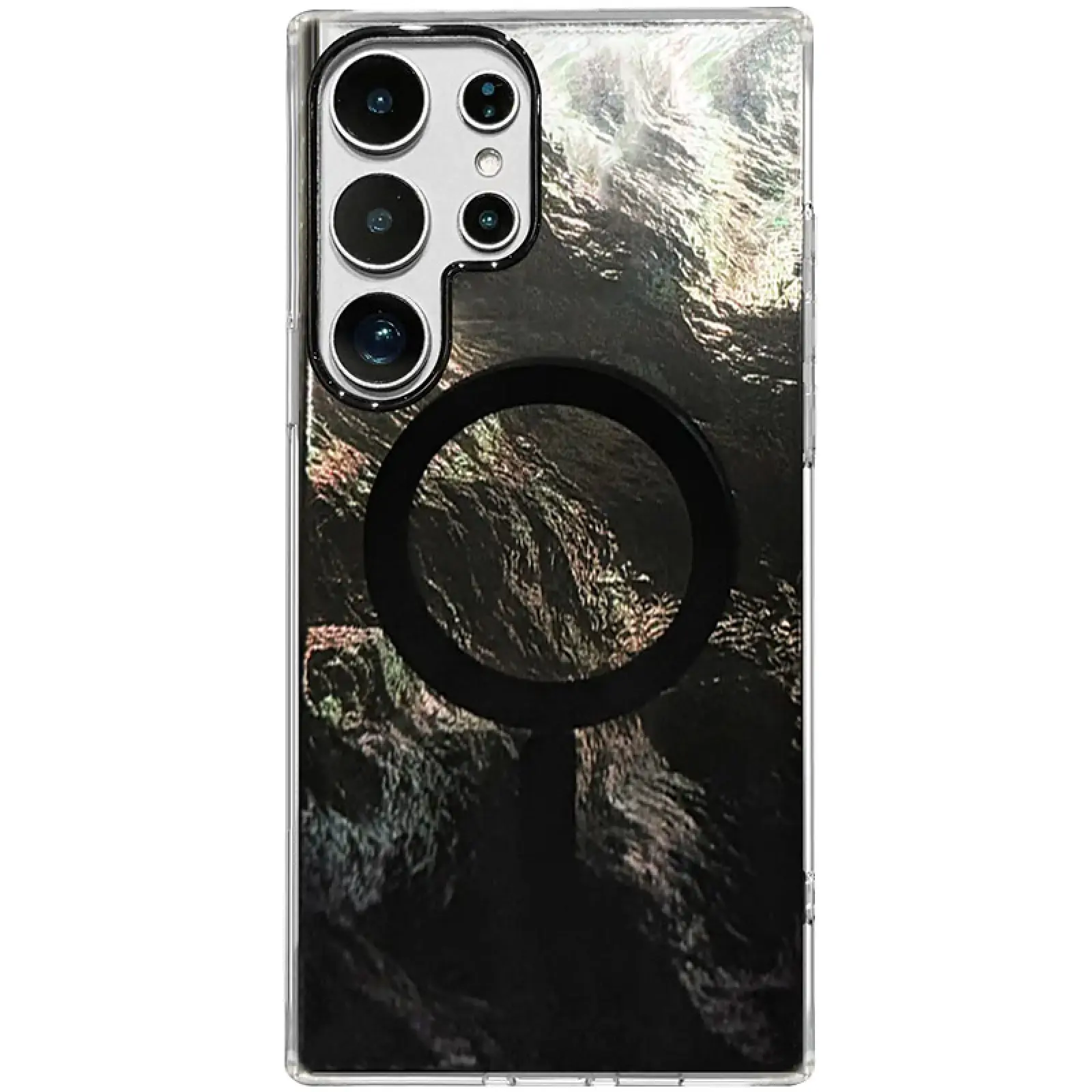 Чехол TPU Shiny Mountain (MagFit) для Samsung Galaxy S25 Ultra, Black, TPU, купить оптом с доставкой