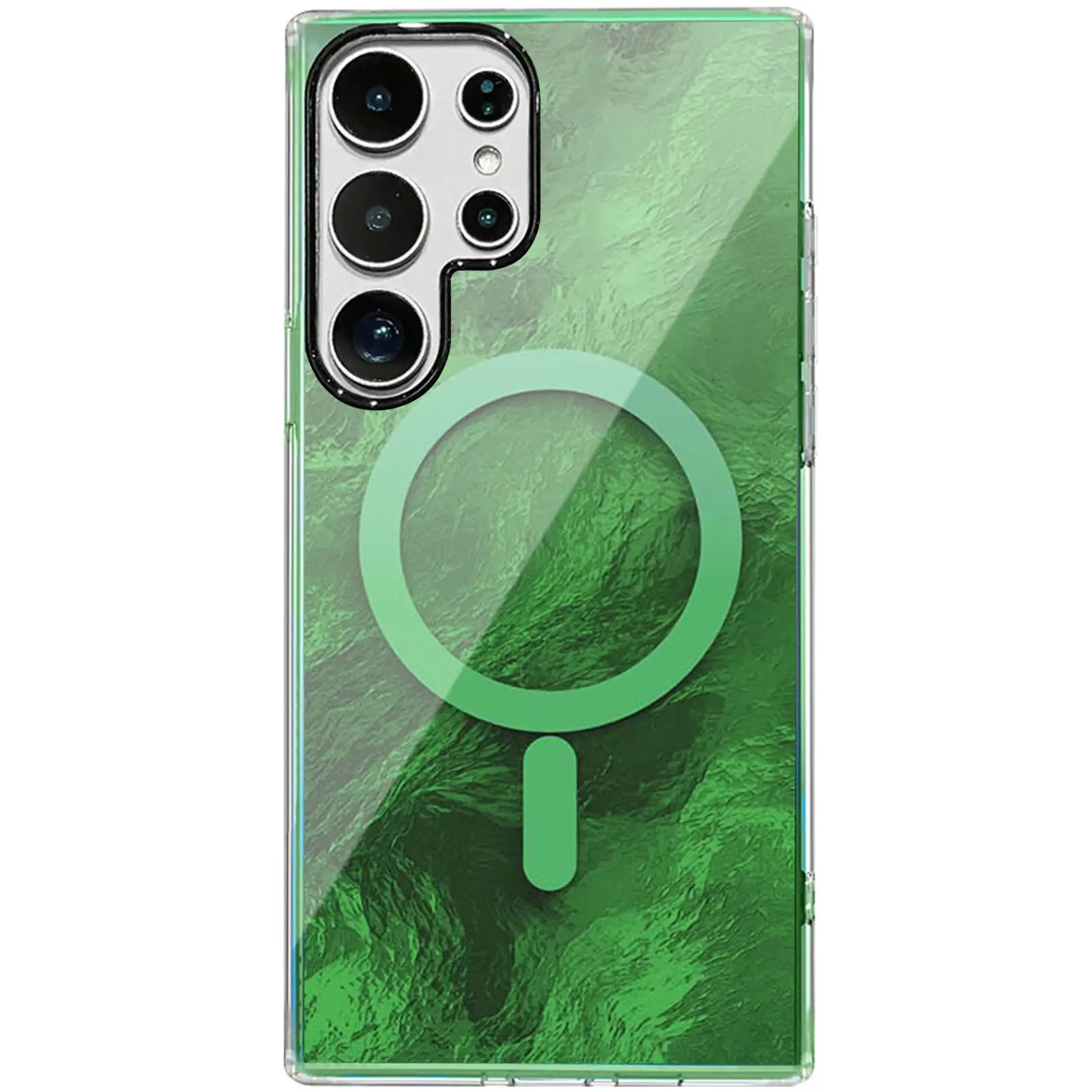 Чехол TPU Shiny Mountain (MagFit) для Samsung Galaxy S25 Ultra, Green, TPU, купить оптом с доставкой