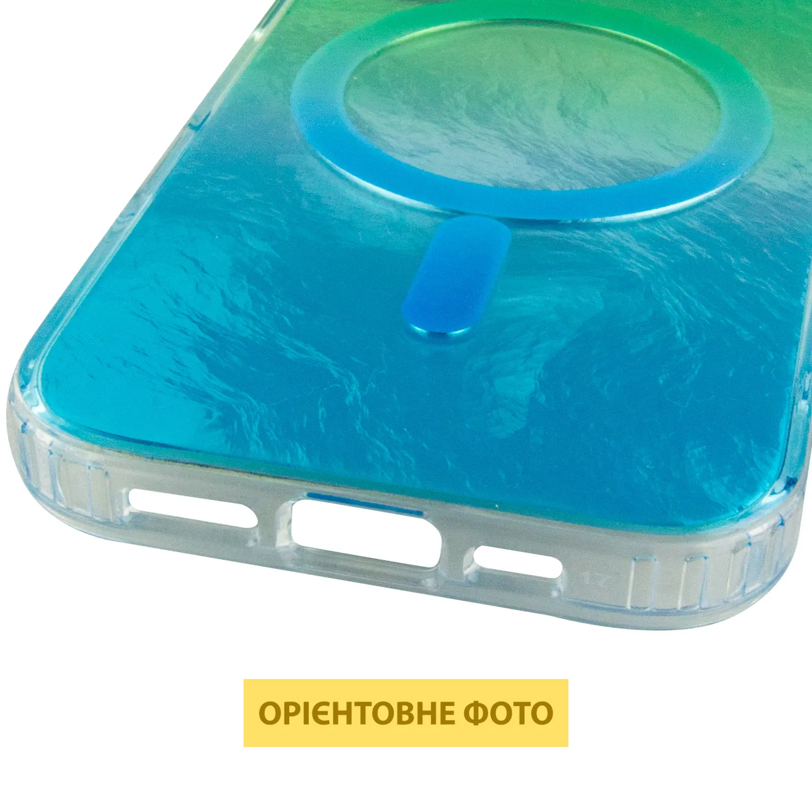 Чехол TPU Shiny Mountain (MagFit) для Apple iPhone 17 (6.3"), Green / Blue 4, TPU, купить оптом с доставкой