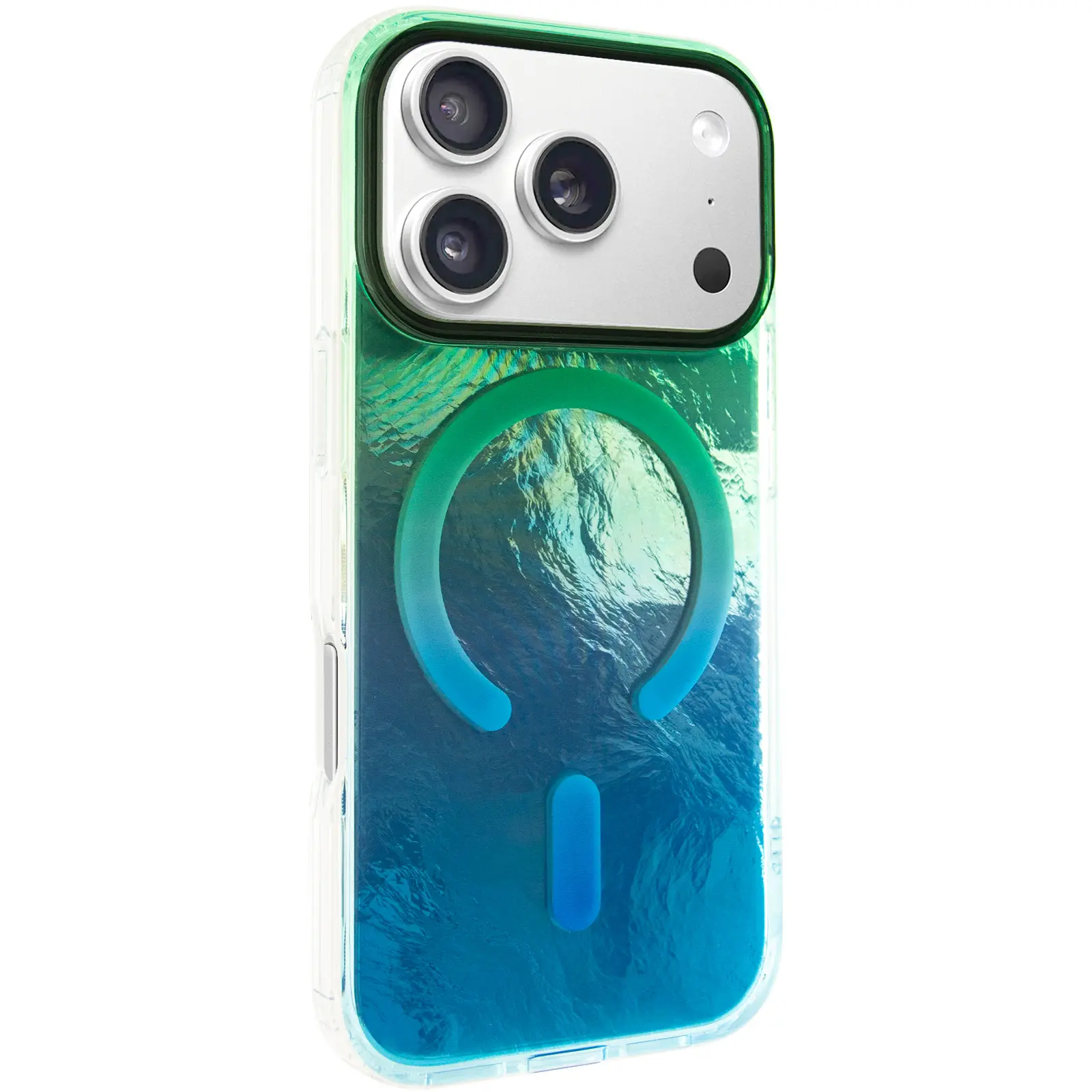 Чехол TPU Shiny Mountain (MagFit) для Apple iPhone 17 Pro Max (6.9"), Green / Blue, TPU, купить оптом с доставкой