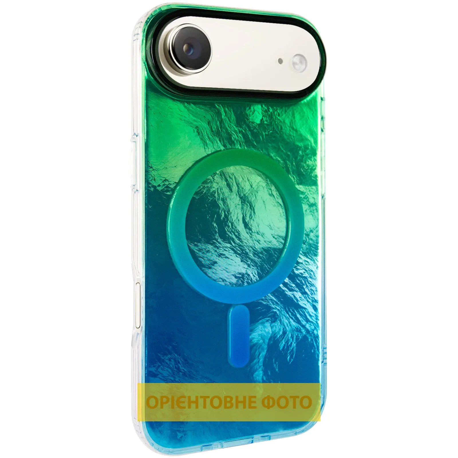 Чехол TPU Shiny Mountain (MagFit) для Apple iPhone 17 Air (6.5"), Green / Blue, TPU, купить оптом с доставкой