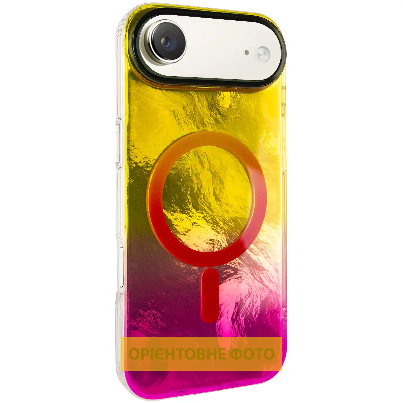 Чехол TPU Shiny Mountain (MagFit) для Apple iPhone 17 Air (6.5"), Yellow / Pink, TPU, купить оптом с доставкой