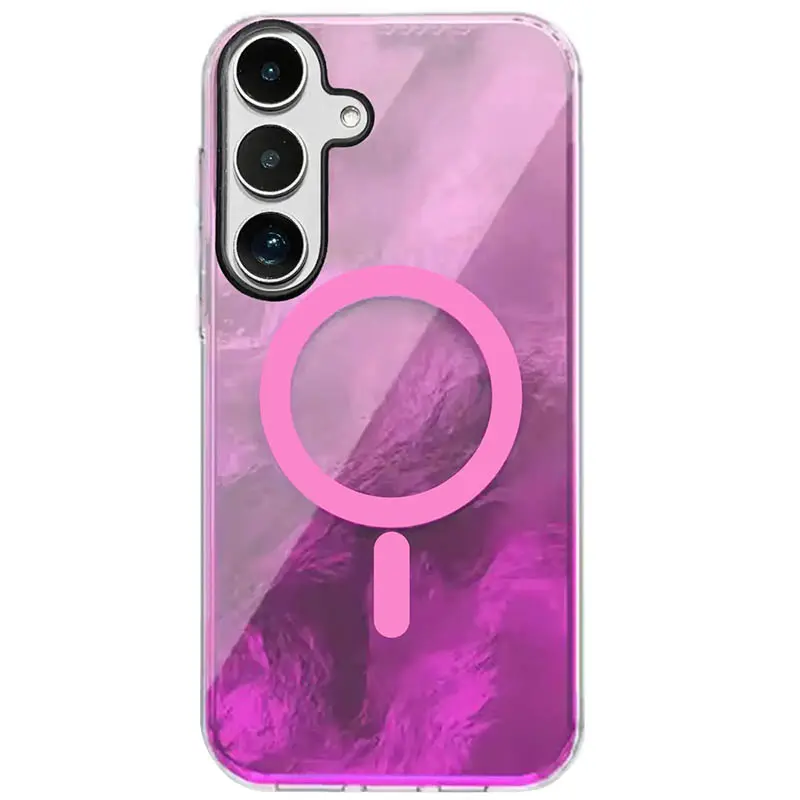 Чехол TPU Shiny Mountain Magnetic Fit для Samsung Galaxy S26, Pink, TPU, купить оптом с доставкой
