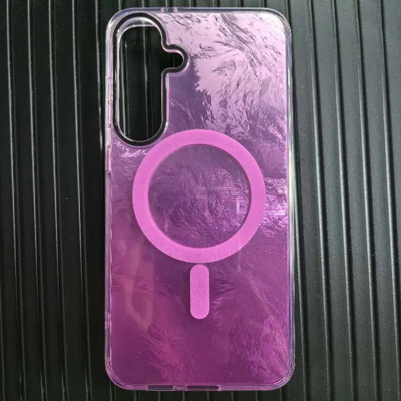 Чехол TPU Shiny Mountain Magnetic Fit для Samsung Galaxy S26, Pink 3, TPU, купить оптом с доставкой