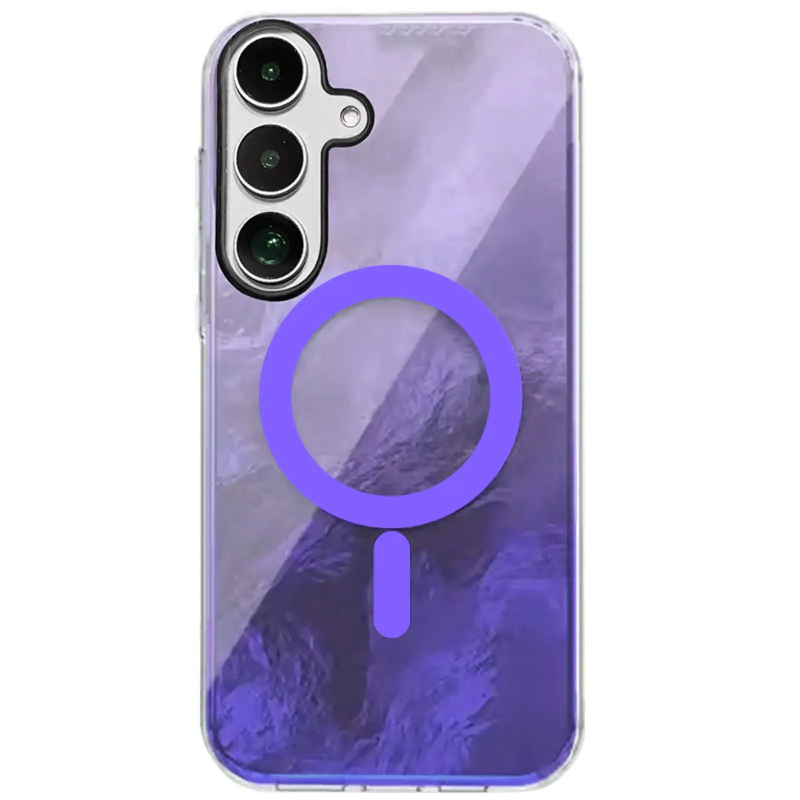Чехол TPU Shiny Mountain Magnetic Fit для Samsung Galaxy S26+, Purple, TPU, купить оптом с доставкой