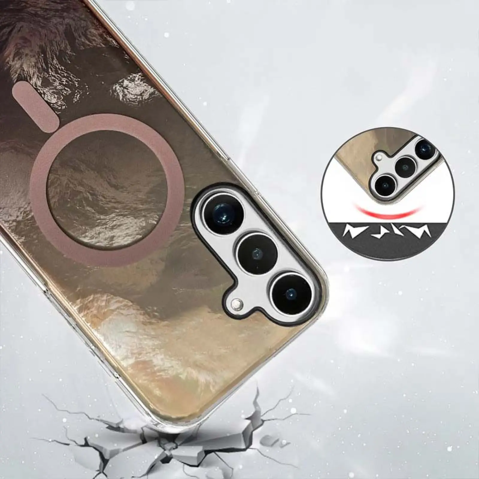 Чехол TPU Shiny Mountain Magnetic Fit для Samsung Galaxy S26+, Chocolate 1, TPU, купить оптом с доставкой