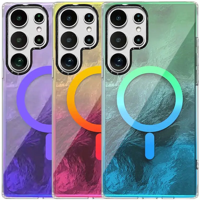 Чехол TPU Shiny Mountain Magnetic Fit для Samsung Galaxy S26 Ultra, TPU, купить оптом с доставкой