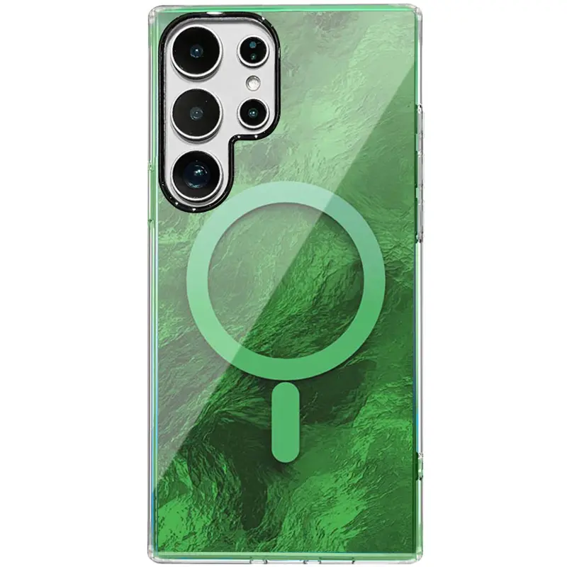 Чехол TPU Shiny Mountain Magnetic Fit для Samsung Galaxy S26 Ultra, Green, TPU, купить оптом с доставкой